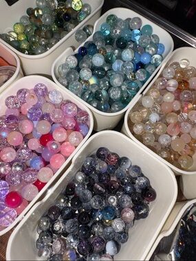 Assorted Glass Bead Mix - Multi Color Beads for Bracelets